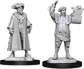 WizKids Deep Cuts Unpainted Miniatures: W10 Mayor & Town Crier - Linebreakers