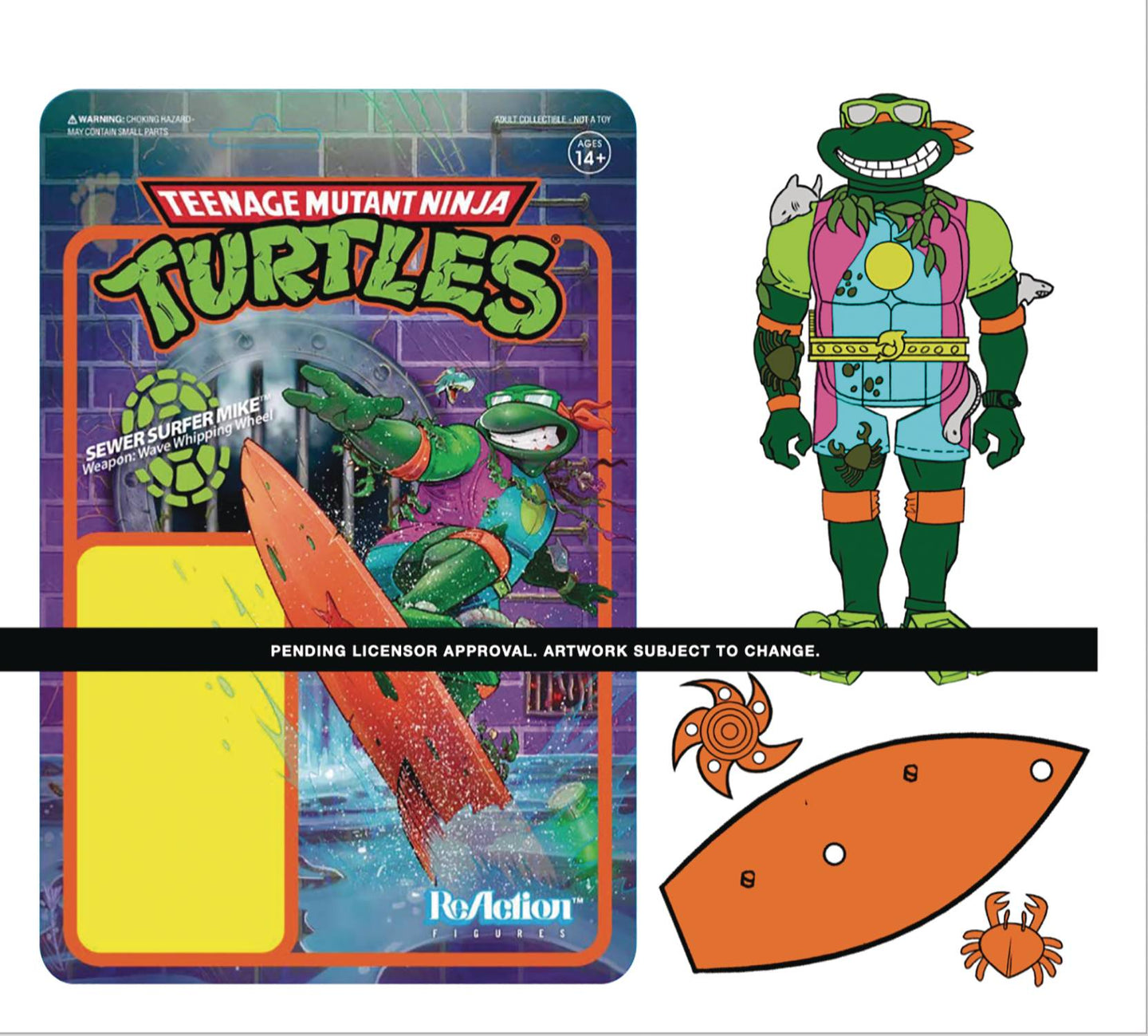 TMNT SEWER SURFER W3 REACTION FIGURE (Net) (C: 0-1-2)